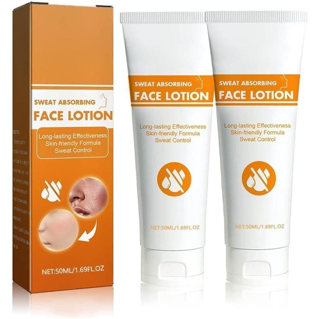 Conjunto de 2 peças de adesivos faciais anti-suor, loção facial absorvente de suor, previne a transpiração excessiva no