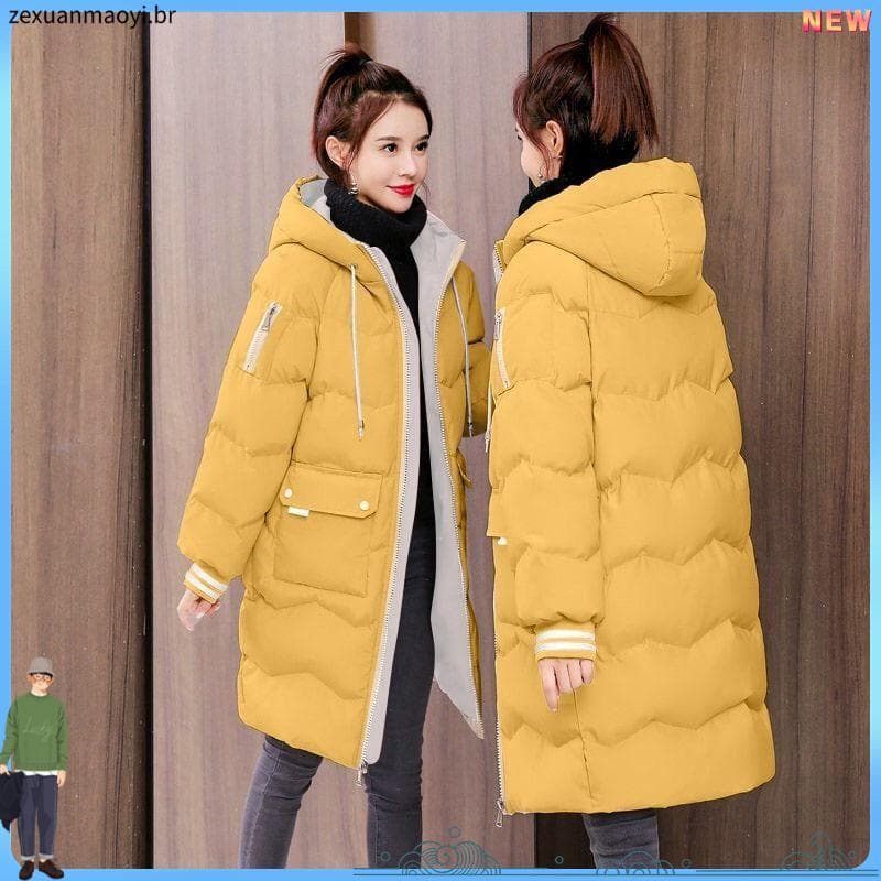 Oferta Especial Jaqueta acolchoada de inverno 2025 feminina, versão coreana de inverno, jaqueta acolchoada solta, compri