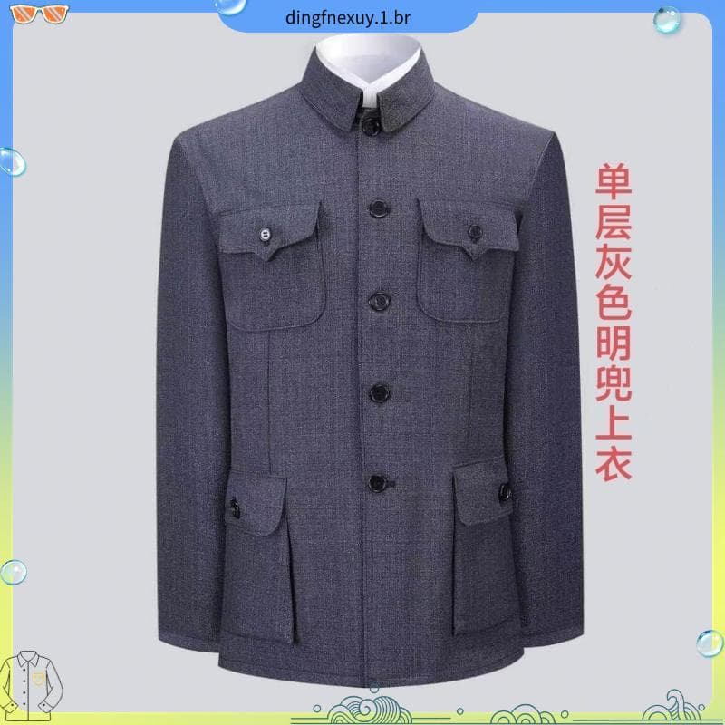 Roupas de montanha para idosos de meia-idade, estilo fino de verão, camada única, novas roupas de pai para idosos de mei