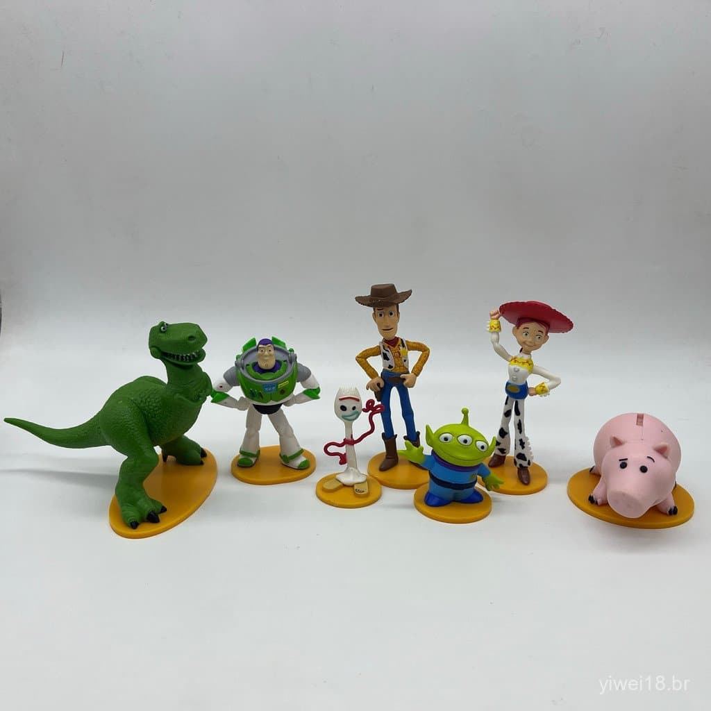 Popular 2025 Disney Toy Story Buzz Lightyear Woody Figura de Ação Modelo Boneco Decoração de Mesa de Bolo UDMK