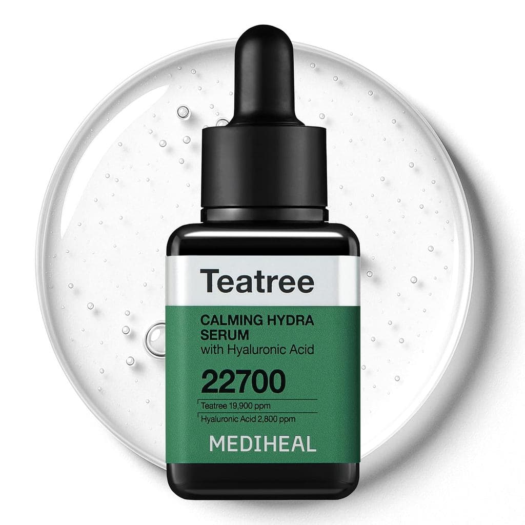 MEDIHEAL Sérum Calmante de Tea Tree com Pantenol para Cuidado da Vermelhidão (1.35 fl.oz) |   com Ácido Hialurônico |
