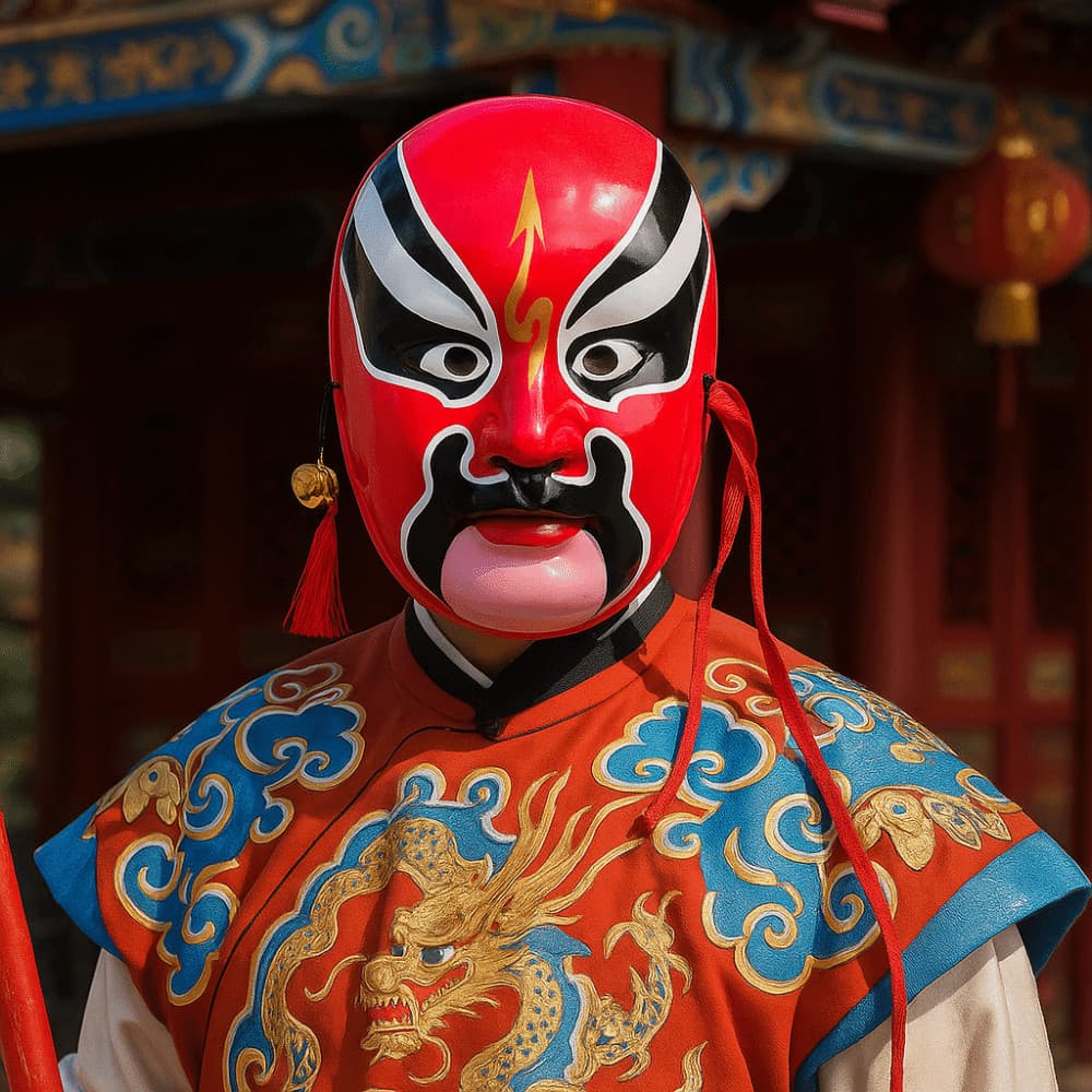 Máscara De Ópera De Pequim , Para Os Olhos , Artesanato Tradicional Teatral , Adereços De Baile De Cosplay