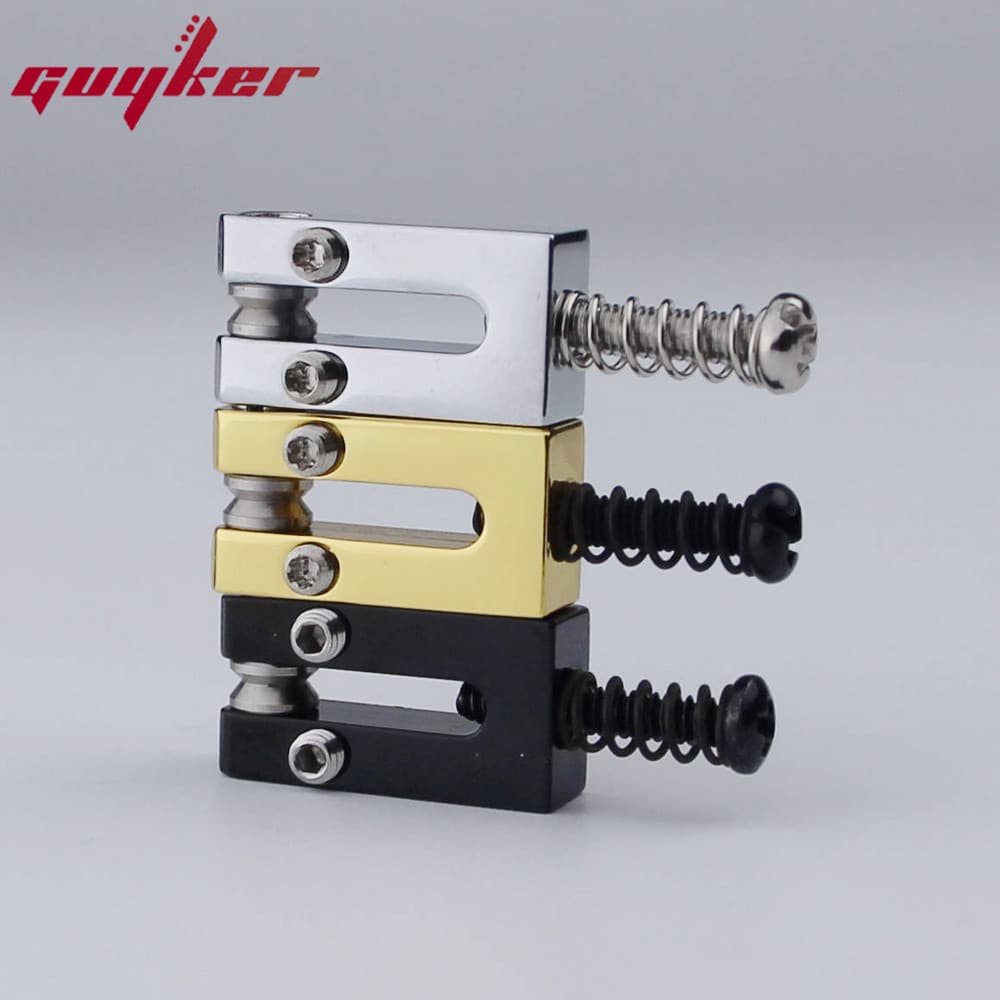 ST-1 Conjunto 10.5MM/10.8MM Rolo De Aço Inoxidável Sela De Bronze Guitarra Elétrica Tremolo Ponte Selas Para