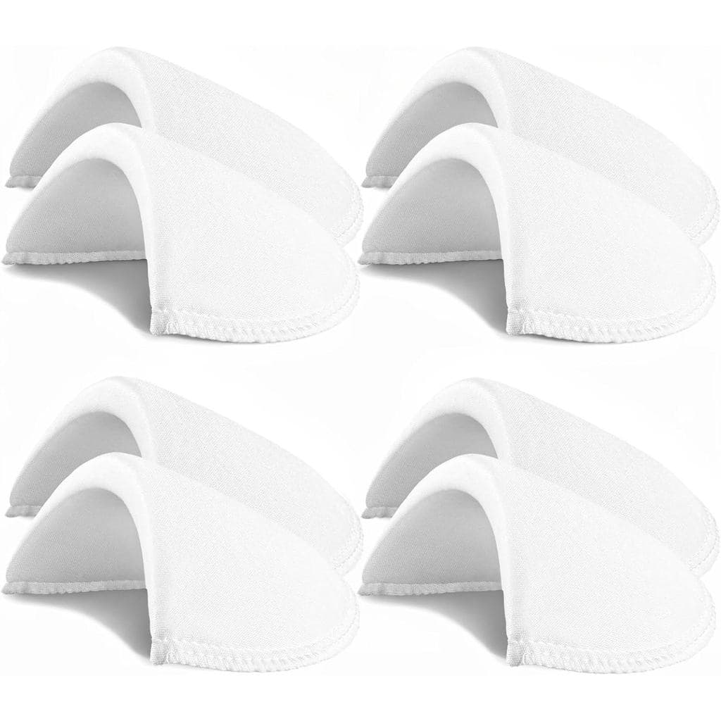 4 pares de ombreiras embutidas, espessura de 1,5 cm, almofadas de espuma para costura, ombreiras para realçar os ombros,