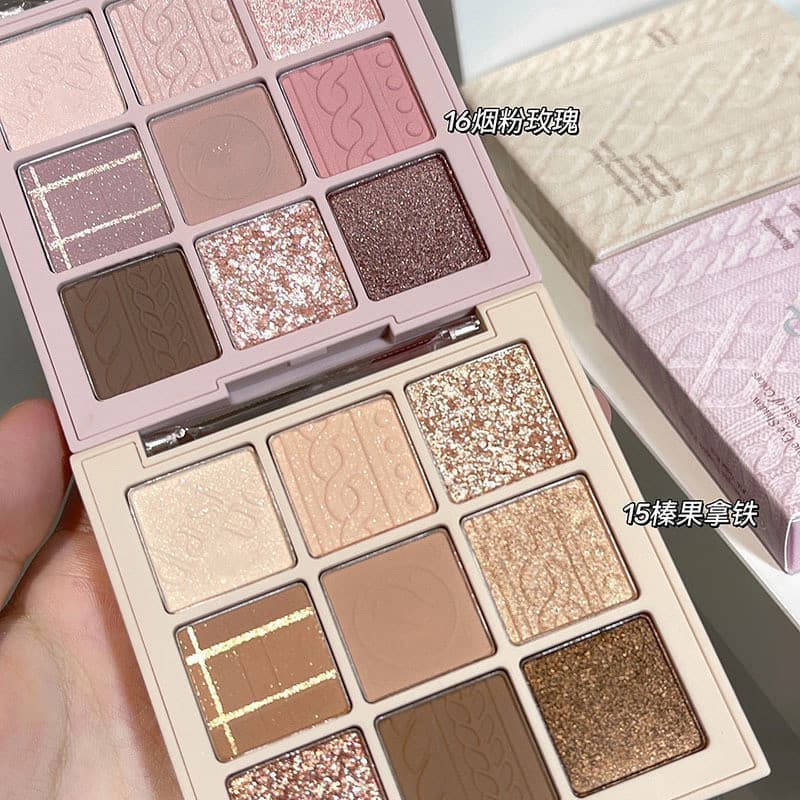 Paleta de sombras de Chocolate de nove cores Paleta de sombras estroboscópicas foscas de cor terra
