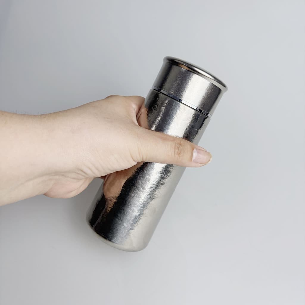 Copo térmico de titânio puro, mini, simples, de pequena capacidade, copo de água portátil para mulheres, copo de bolso c