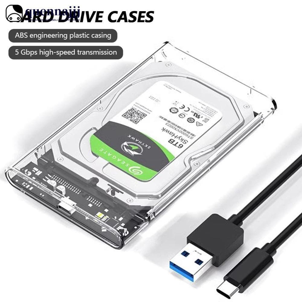 QUENNA Externo 2.5 Polegadas USB3.0 HDD Caso 5 Gbps Disco Rígido Gabinete De SATA SSD Armazenamento Para Laptop PC Preto