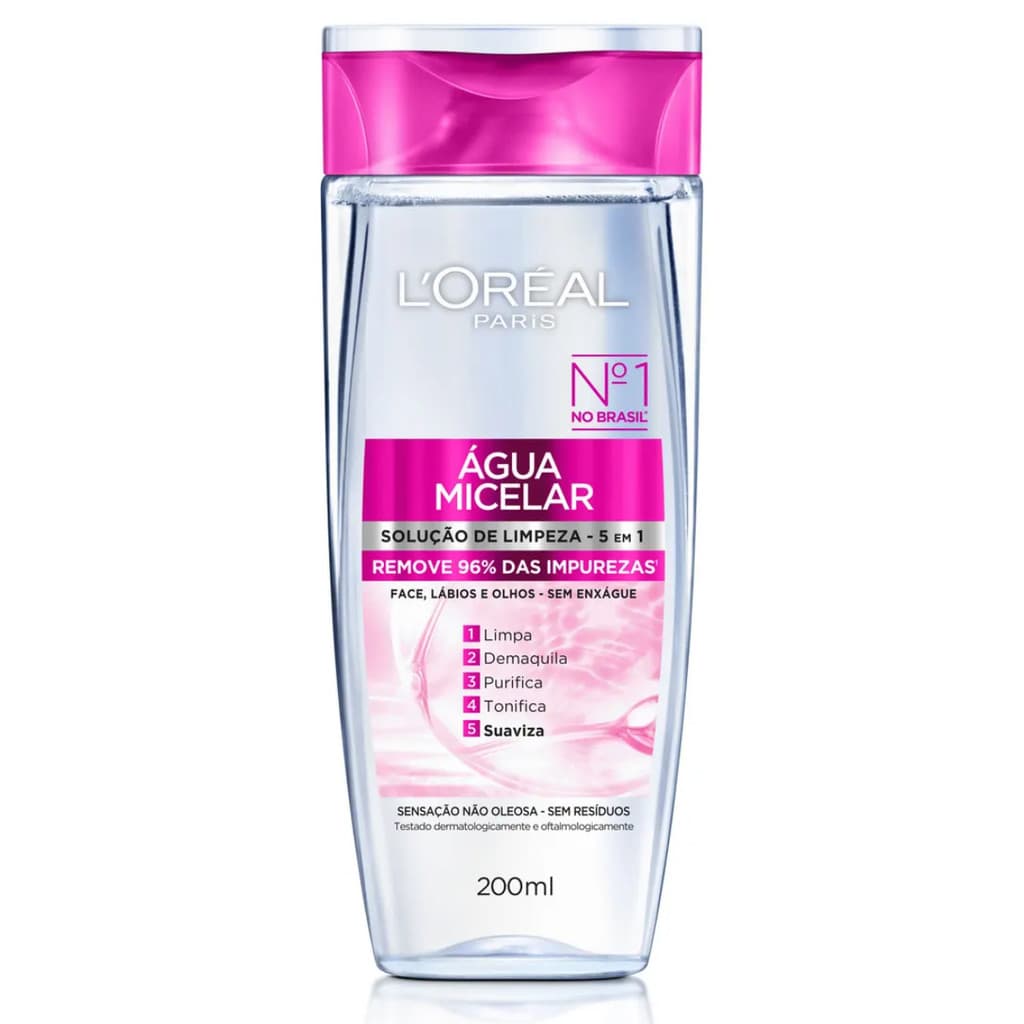 Água Micelar Purificante L'Oréal Paris – Limpeza Facial e Controle da Oleosidade