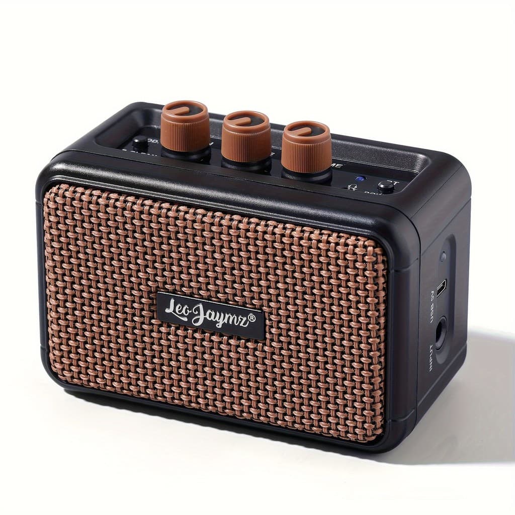 Amplificador Mini para Guitarra Elétrica Leo Jaymz - Amplificador Portátil para Guitarra Elétrica - 5W - Alto-falantes D