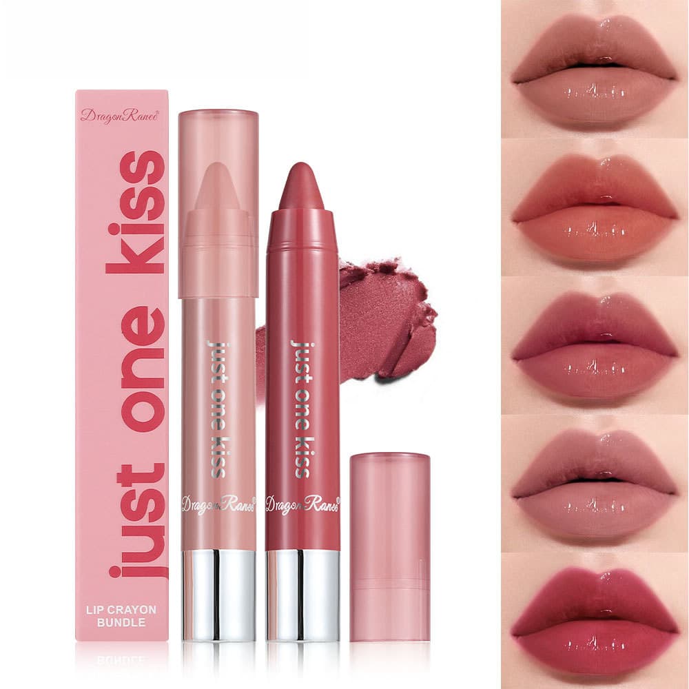 [Estoque pronto] Batom hidratante lápis batom cor Nude pasta de feijão cor batom caneta delineador labial caneta batom s