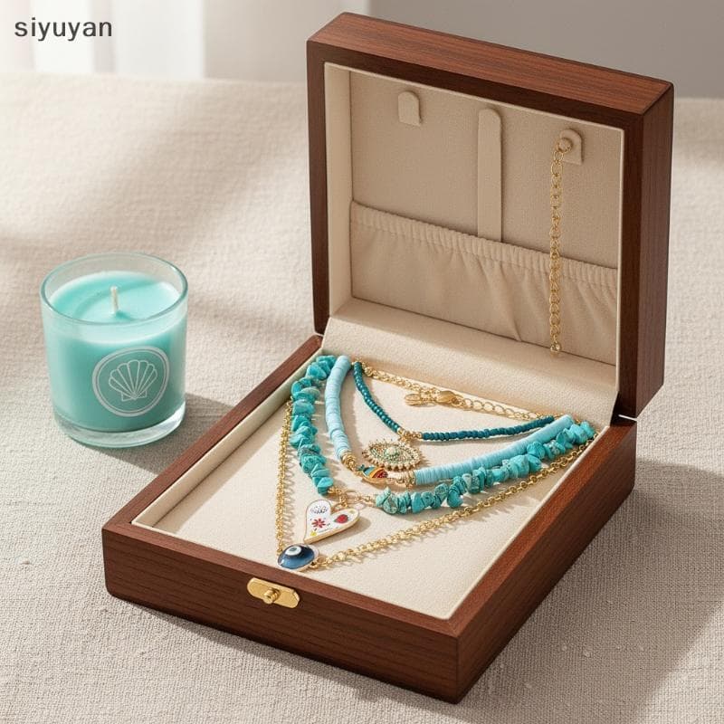Mulheres Boho Azul Pedra Natural Contas Gargantilha Nelace Estilo Étnico Jóias Artesanais Verão Moda Acessório Para Uso