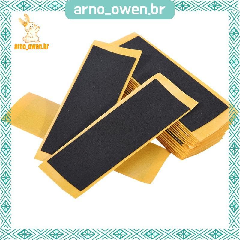 [arno_owen.br] 20 Pçs/Lote Preto Fingerboard Deck Fita Sem Corte Adesivos Adesiva De Espuma Preta 38mm X 110mm