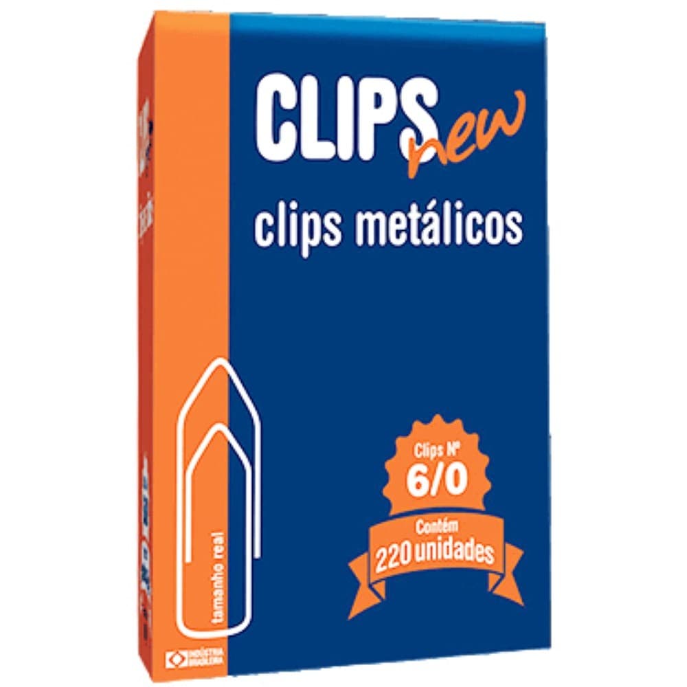 CLIPS METALICOS PRENDEDOR PARA PAPEL N° 6/0 CX GRANDE 220 UN - TOP