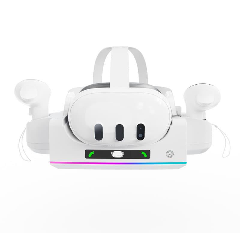 Adequado para Meta quest 3S VR óculos lidar com doca de carregamento quest 3 carregador de doca colorido montado na pare
