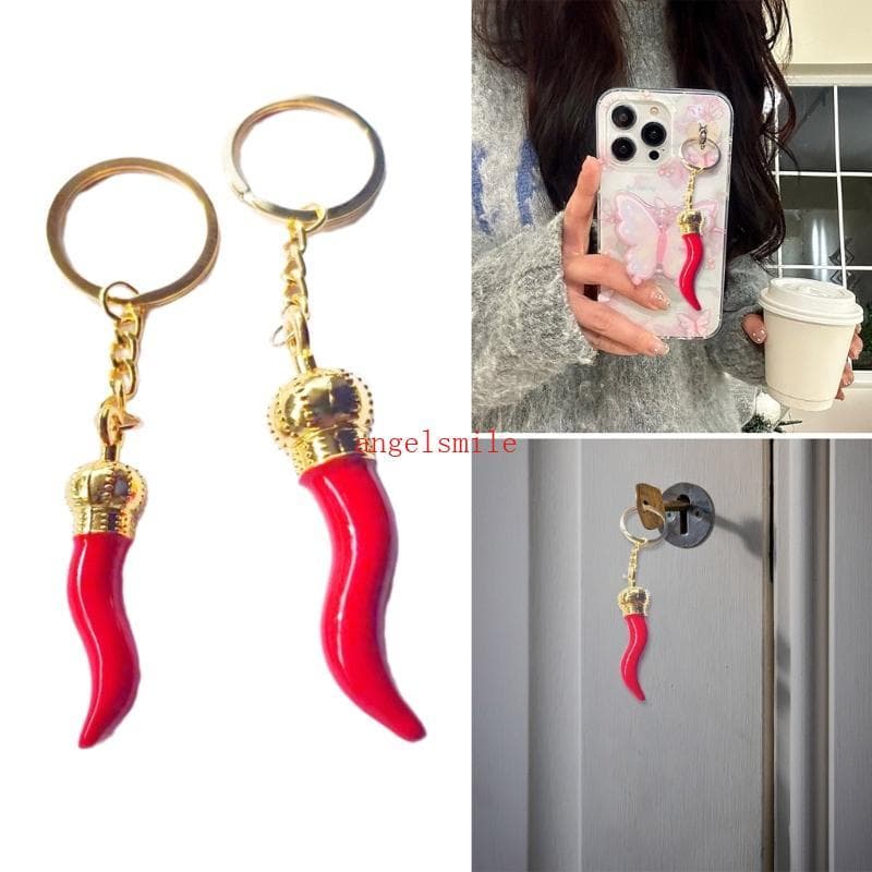 Pimenta Chaveiro Pingente Pendurado Ornamento Porta-Chaves
