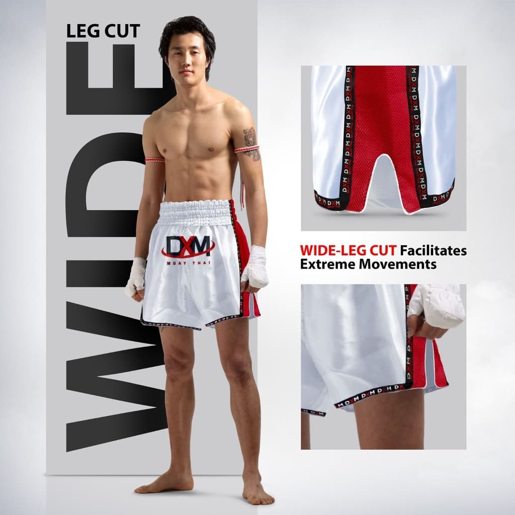 DXM Muay Thai Shorts Masculino Boxer Trunks MMA Treinamento Boxe Gaiola Luta Curta