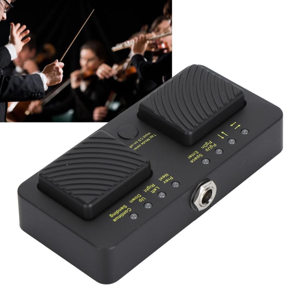 Pedal Irfora Page Turner com operação silenciosa para músicos em estúdio Bateria 300MAH de plástico sem fio