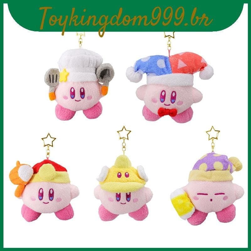 Chaveiro de Pelúcia Macio Kirby Palhaço Fofo, Brinquedo Decorativo Curto 12cm LK0E