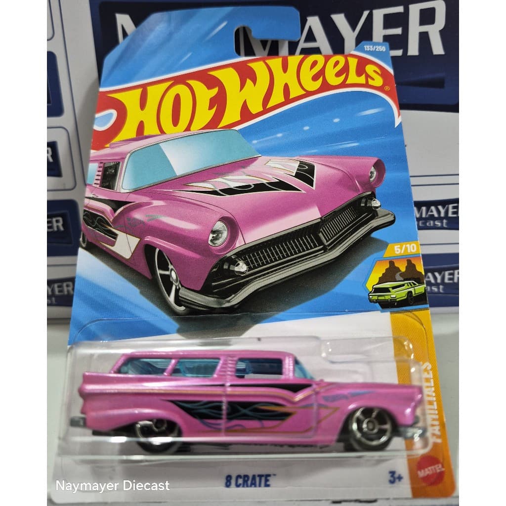 Hot Wheels 8 Crate Rosa