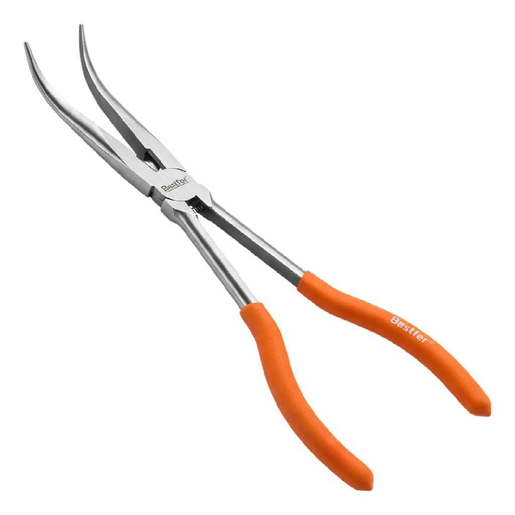 Alicate Super Longo Bico Curvo Bestfer 27,9cm Aço Carbono