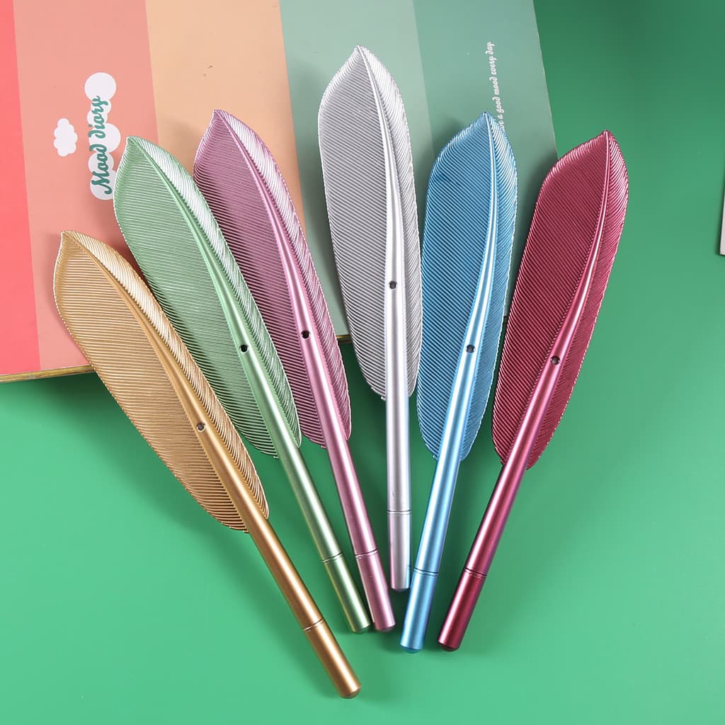 12 Pçs Pena Canetas De Água Neutra Papelaria Quills Gel Caneta Assinatura Estudante Presentes De Volta Às Aulas