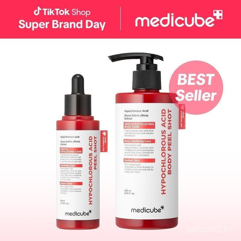 [medicube] Sérum de Dupla Ação com Ácido Hipocloroso e Essência de Arroz (para rosto e corpo) |     Sérum esfoliante sua