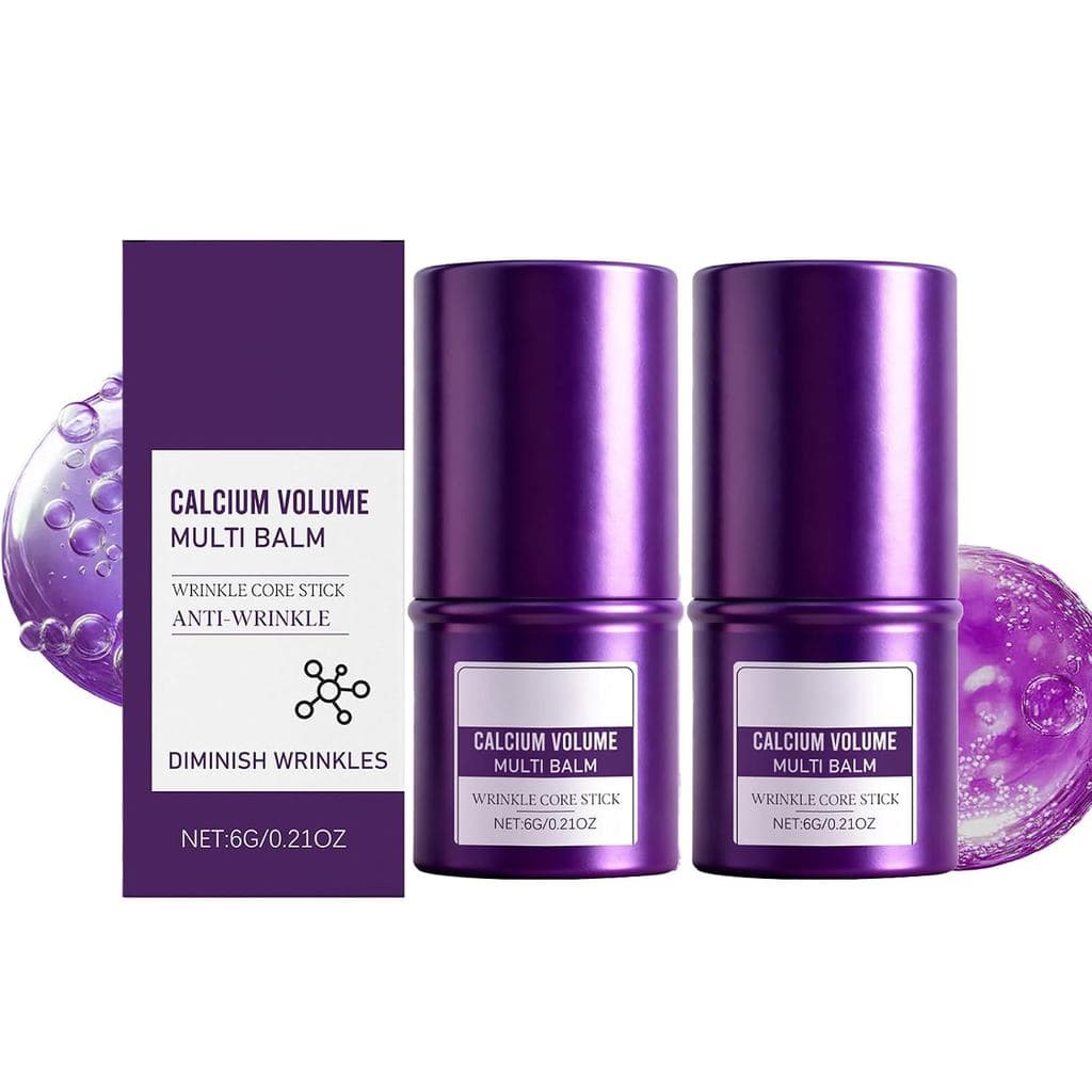 Bálsamo Multiuso de Cálcio em Bastão, Bálsamo Facial Antirrugas para Hidratação Profunda e Redução de Poros, Creme Hidra