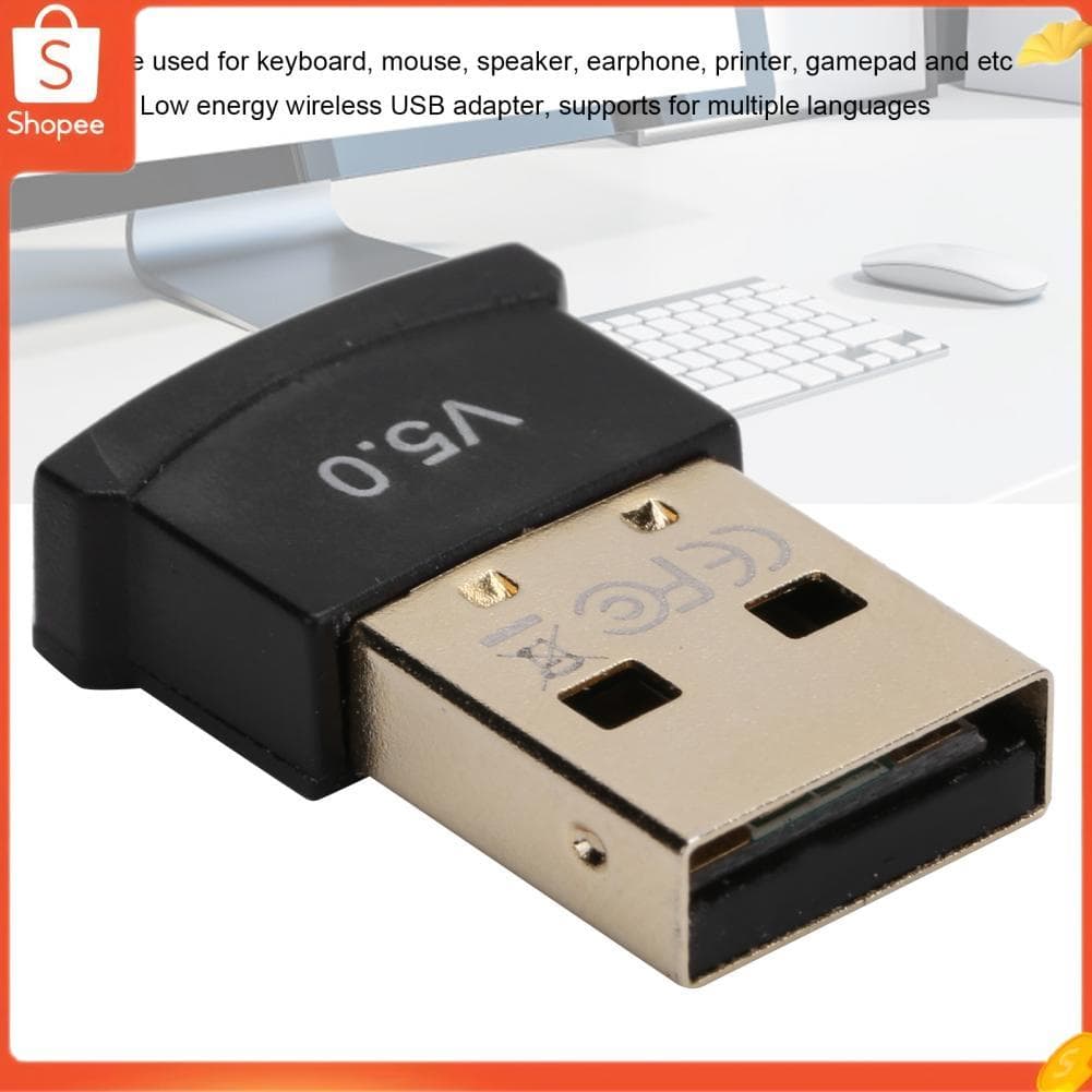 Adaptador USB Bluetooth 5.0 pequeno conversor sem fio para Windows 7/8/10/Vista/XP/OS X