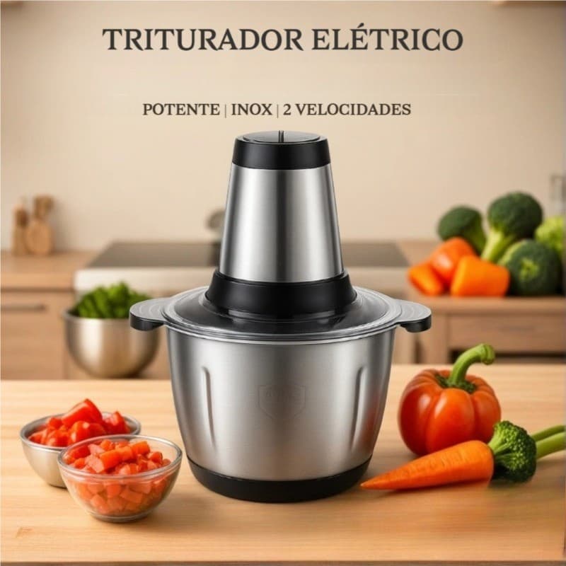 Moedor elétrico multifuncional/moedor/máquina de cozinhar, adequado para alimentos, carne, legumes, Material de aço inox