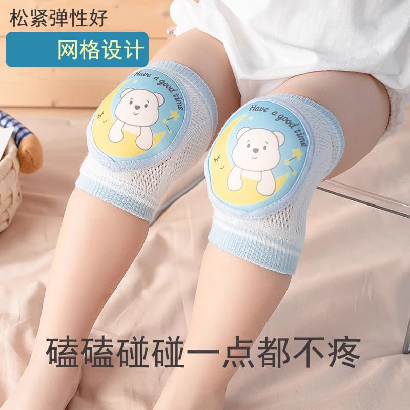 Joelheiras para bebês, proteção resistente a choques, cotoveleiras para engatinhar, verão, estilo fino, crianças, joelhe