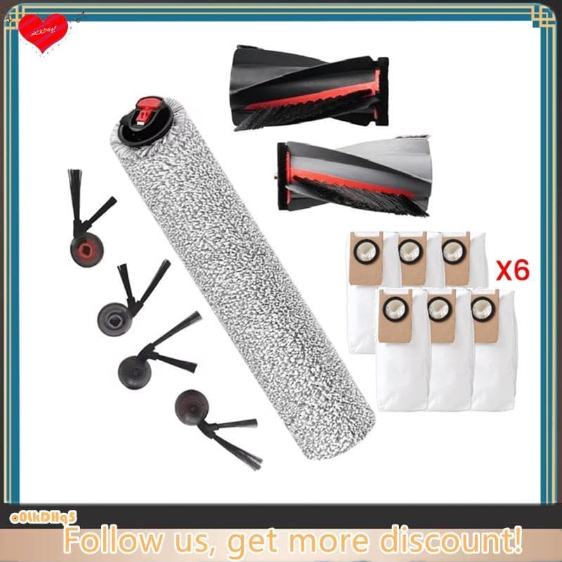 Para Robô Omni S2 Kit De Acessórios De Vácuo Incluindo Escova Principal , Lateral , Esfregão De Rolo , Saco De Pó E Peça