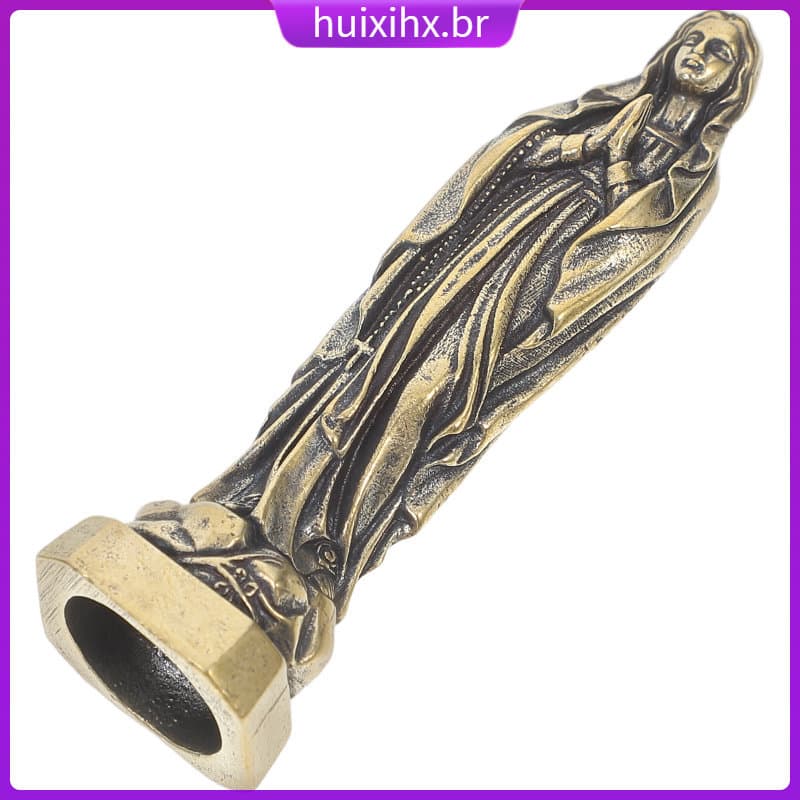 🏠 Estátua Religiosa Vintage Latão para Decoração de Casa 1Pcs