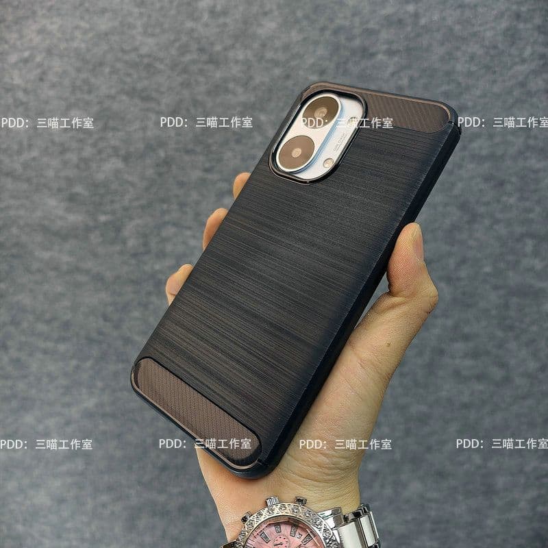 Capa para celular Xiaomi POCO X8ProMax turbo5 Max, POCO F8Pro K90, textura escovada com padrão de fibra de carbono, capa