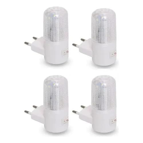Kit 4 Luminária Abajur LED Mini Luz Noturna Bivolt Kadê Interruptor