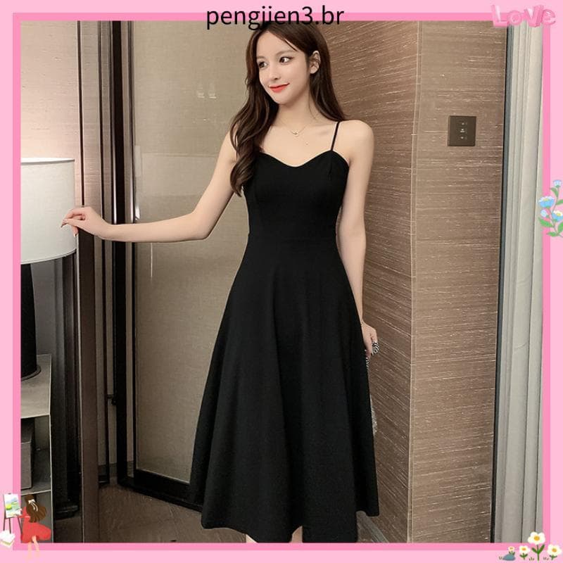 High-End sentido deslumbrante preto estilingue vestido cintura estreita mais magro olhar 2025 primavera verão venda quen