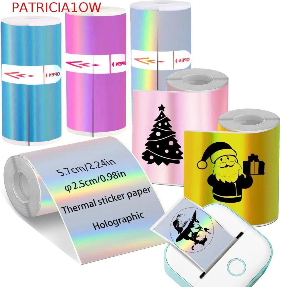 PATRICIA1OW Papel Térmico Holográfico , Papéis De Impressora Térmica De Cores Vibrantes Em HD , Brilhantes