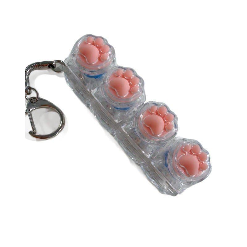 Chaveiro Brinquedo Anti-Stress Pata de Gato, Botões Mecânicos, Pingente para Mochila