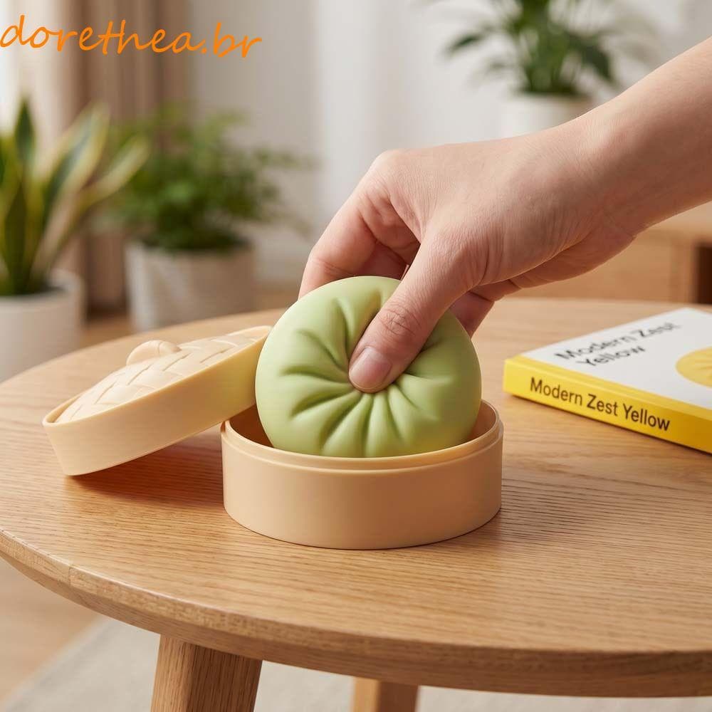 DORETHEA Dumplings Squishy Toy , Soft Fidget Slow Rising Dumpling Sensory Com Steamer Bun