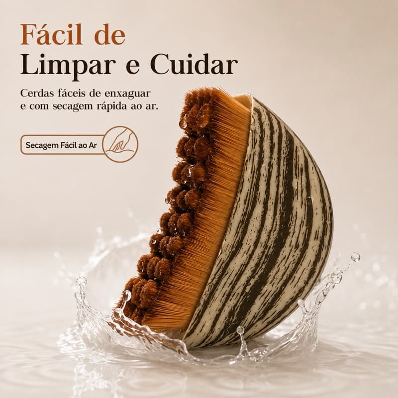 Kit Escova Facial / massageador p/ Contorno Linfática drenagem - Envio Imediato