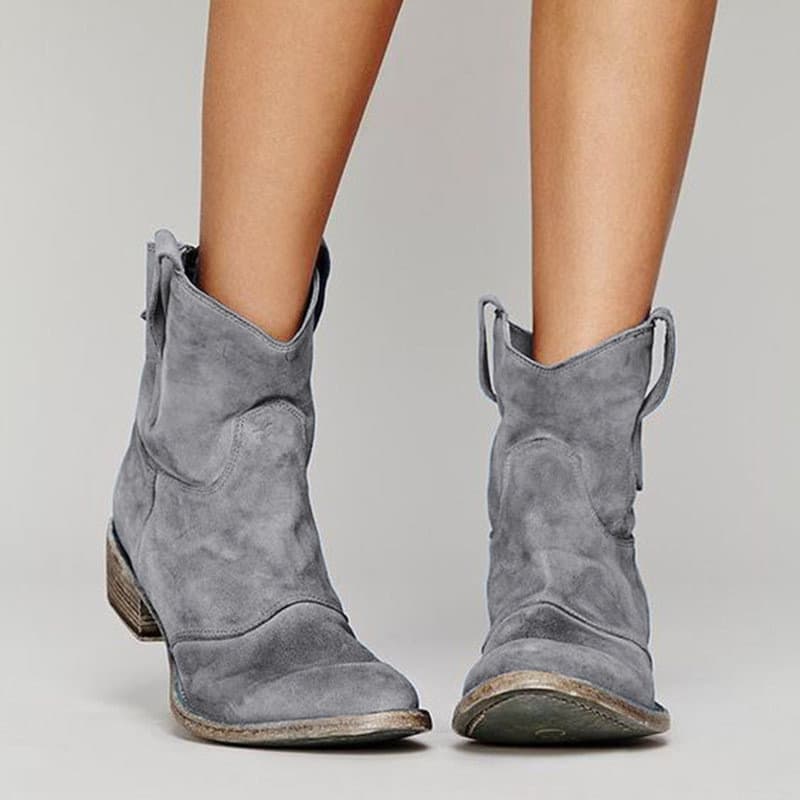 Novas Botas Femininas Confortáveis de Salto Baixo para Outono/Inverno 2024 em Tamanhos Grandes 40-48