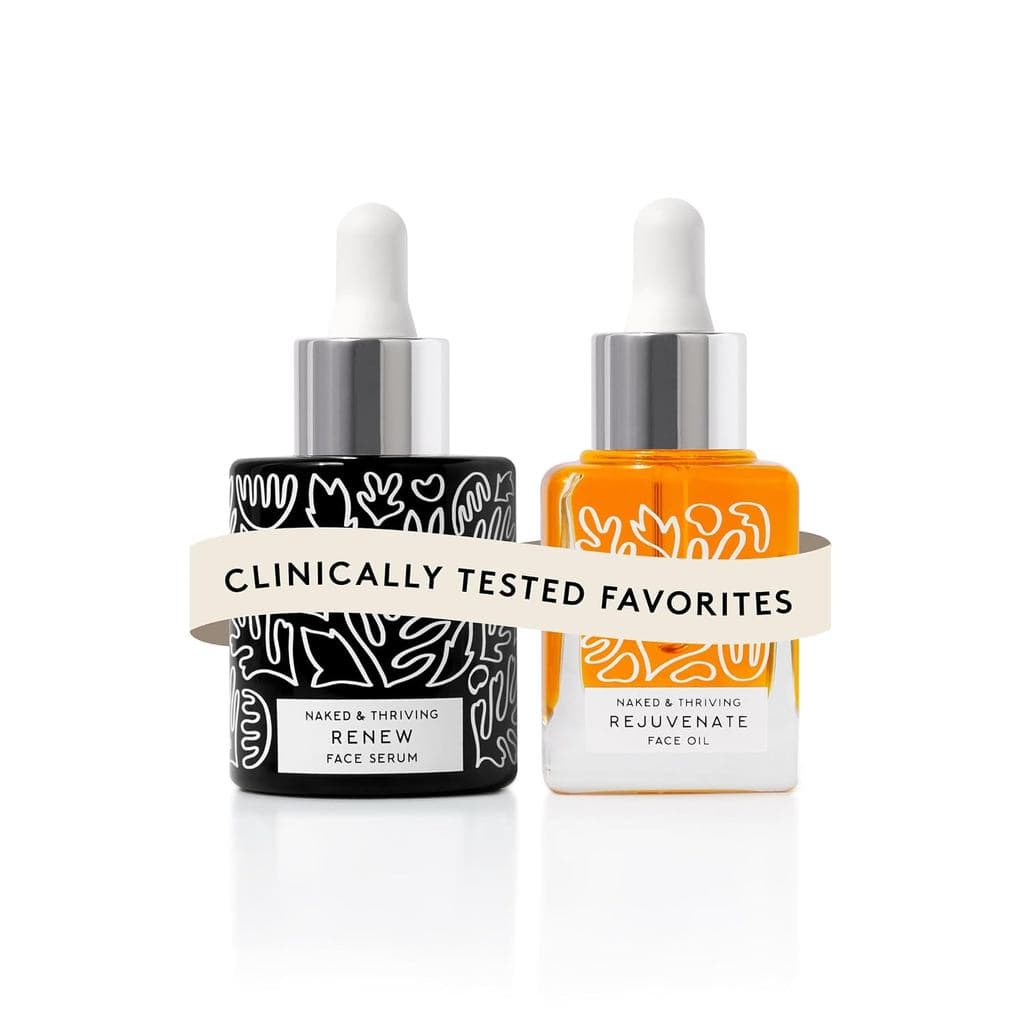 Naked & Thriving The Night Set |   Sérum Noturno Renovador (30 mL) + Óleo Facial Restaurador Rejuvenescedor (35 mL) com