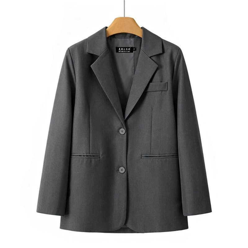 Blazer feminino de tamanho grande, versão coreana, Design solto, Top