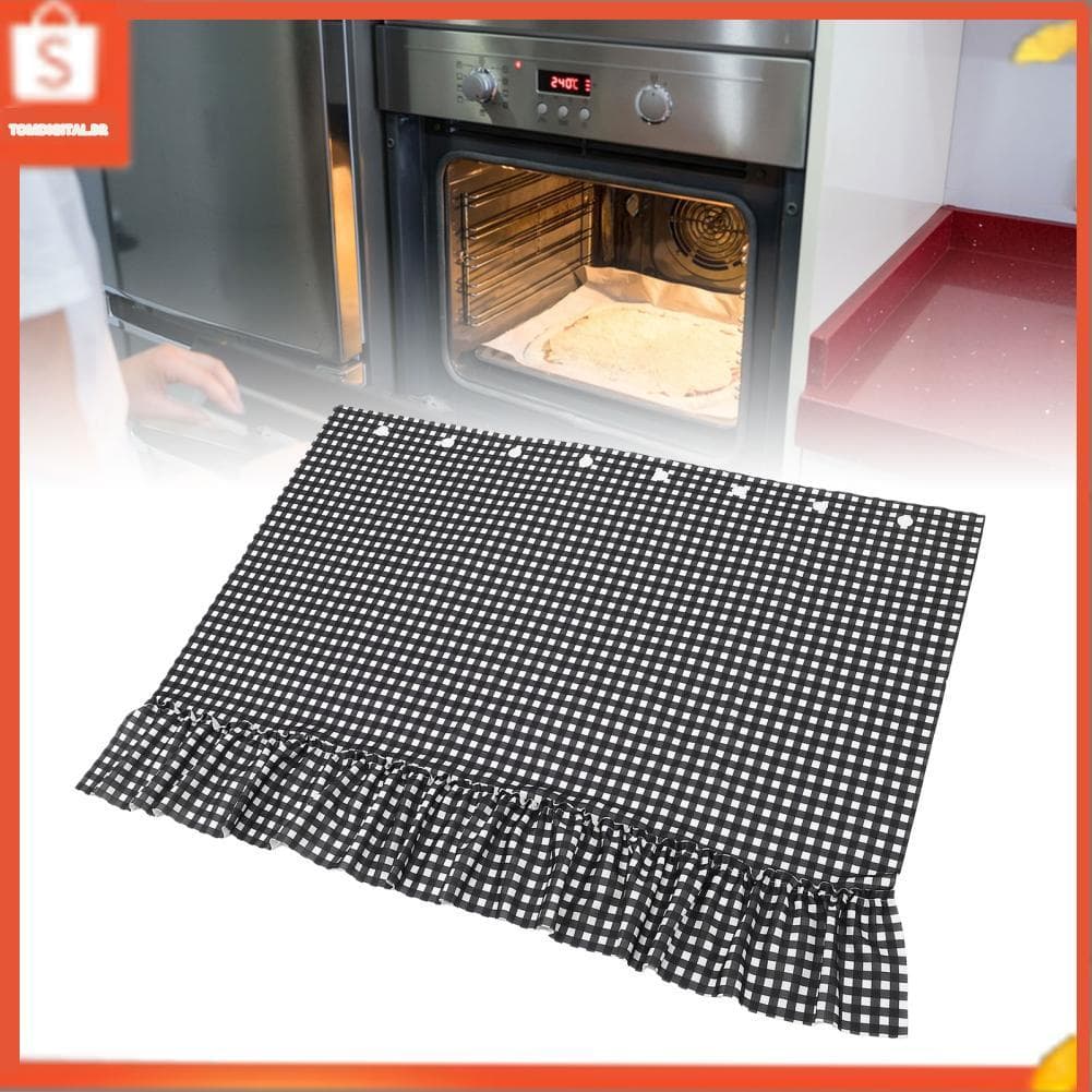 tomdigital.br Saia de forno artesanal com babados fita gravata cortina de cozinha decorativa para decoração