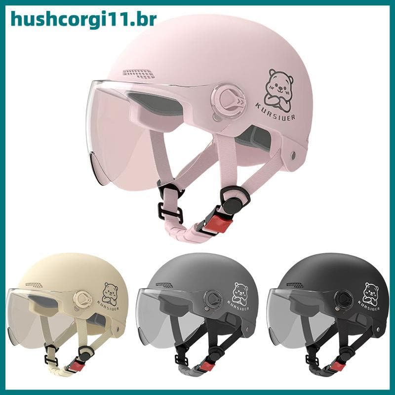 HUSH Universal Summer Motorcycle Meio Capacete Proteção Solar Segurança Para Mulheres BR
