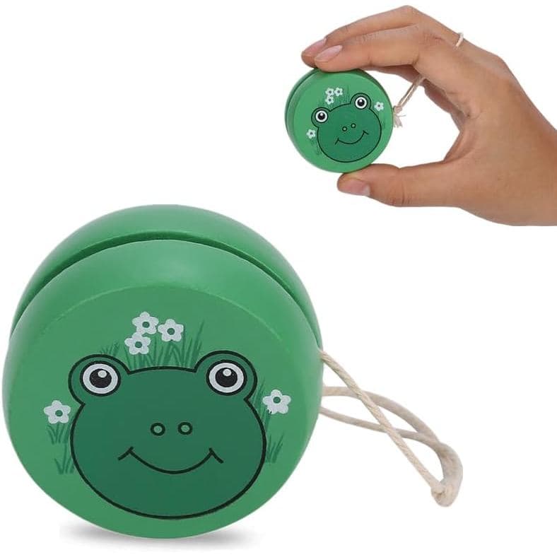 Dioche Yoyo de Madeira para Crianças Iniciantes, Yoyo com Corda, Brinquedo de Yoyo com Padrão de Desenho Animado Fofo pa
