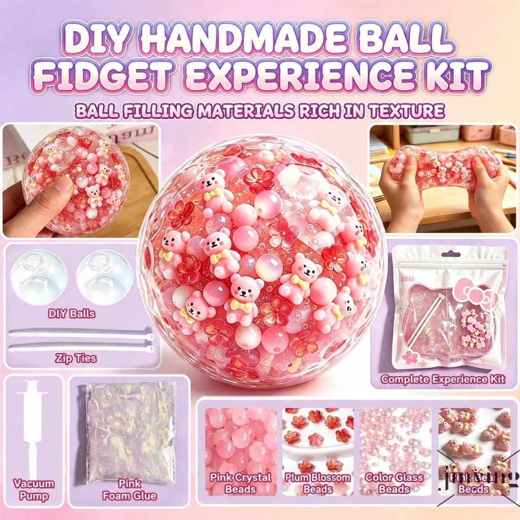 Conjunto De Bola De Sensação De Pitada Artesanal DIY-Brinquedo De Descompressão De Ventilação De Recuperação Lenta Para