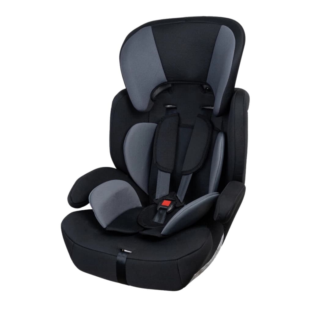 Cadeirinha Infantil Carro 9 a 36 kg Grafite Preto Cinto 5 Pontos Protetor Cabeca Ajustavel Tecido Lavavel Seguranca Bebe