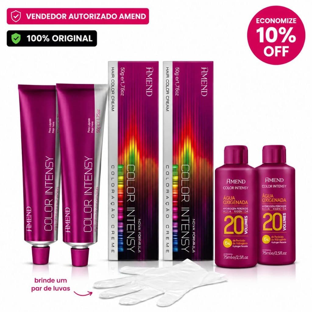 Kit de Tinta Amend – 2 Tinturas + 2 OX | Você Escolhe as Cores e Ainda Leva Luvas!