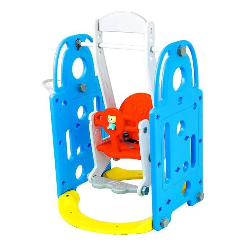 Playground Infantil Freso Balanço e Cesta de Basquete Urso 6 em 1 Seguro e Divertido para Crianças