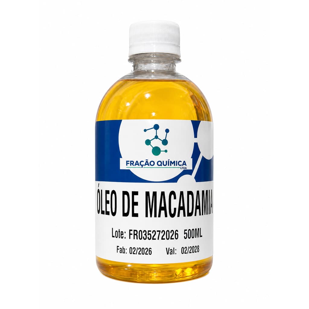 Óleo Vegetal de Macadâmia para Cosméticos 500ML